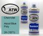 Preview: Chevrolet, Ascot Blue Poly, 24 (1971): 400ml Sprühdose + 400ml Klarlack - Set, von ATW Autoteile West.